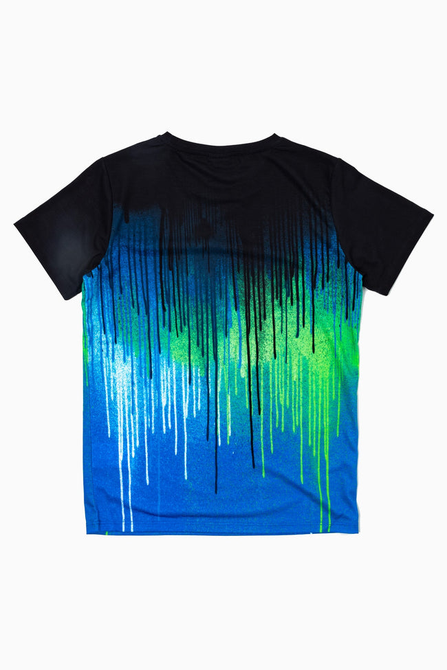 HYPE GREEN GLITCH DRIPS BOYS T-SHIRT