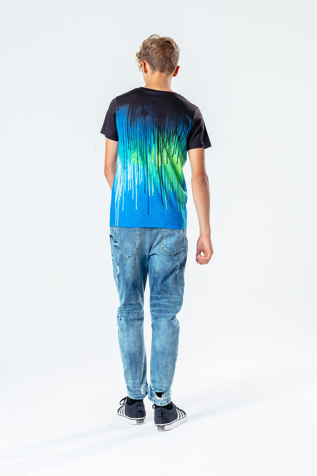 HYPE GREEN GLITCH DRIPS BOYS T-SHIRT