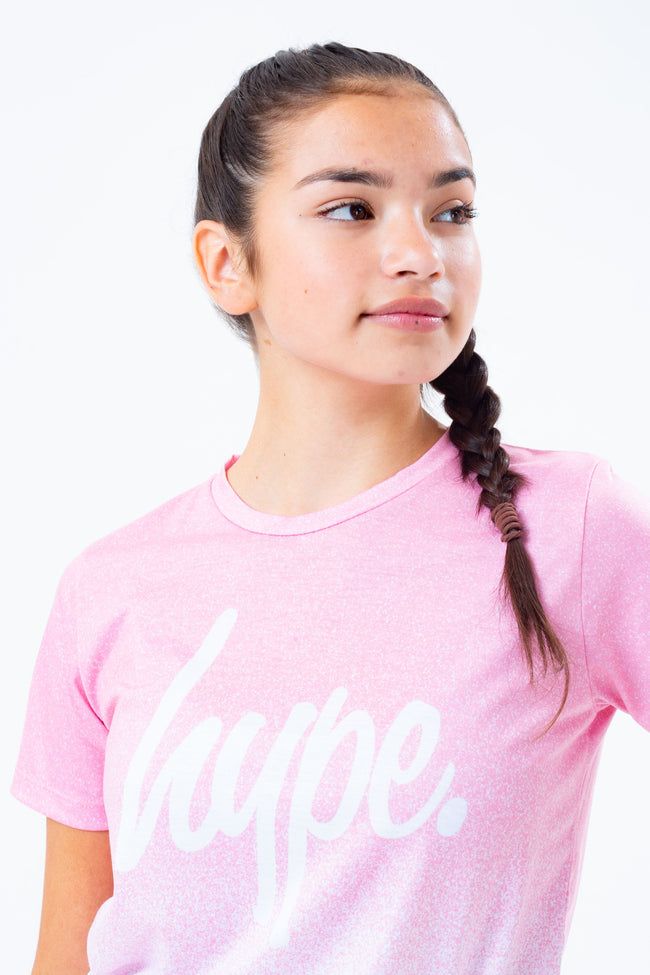 HYPE LILAC PINK SPECKLE GIRLS T-SHIRT