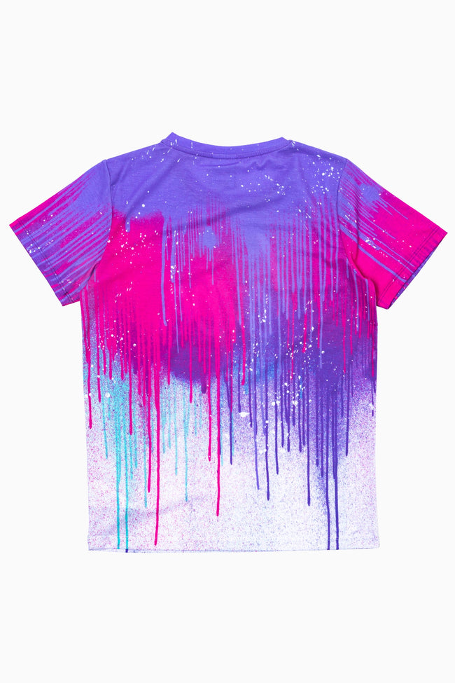 Hype Lilac Spray Drips Kids T-Shirt