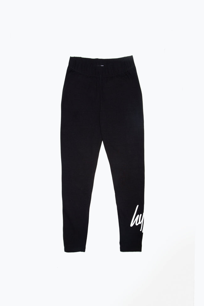 Hype Black Script Logo Kids Leggings