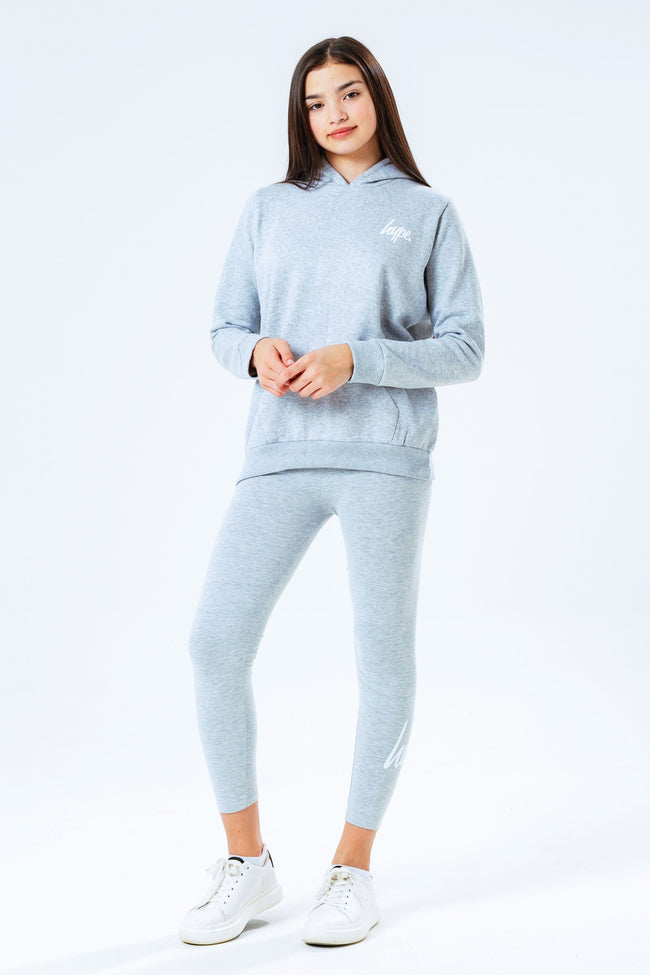 Hype Grey Script Logo Kids Leggings