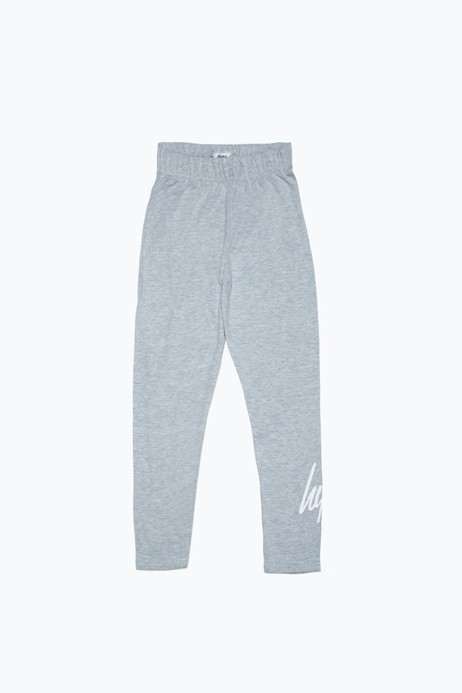 Hype Grey Script Logo Kids Leggings