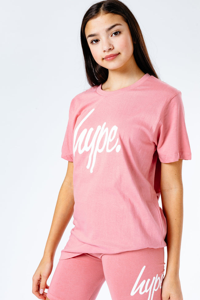 Hype Pink Kids T-Shirt & Cycle Shorts Set