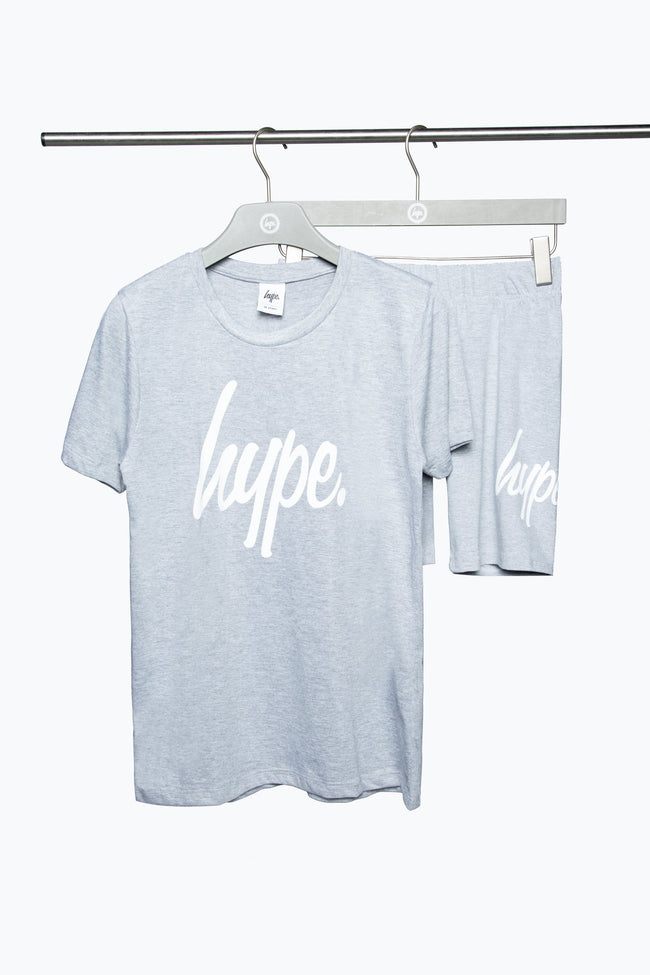 Hype Grey Kids T-Shirt & Cycle Shorts Set