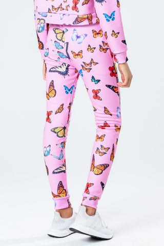 Hype Pink Butterfly Kids Joggers