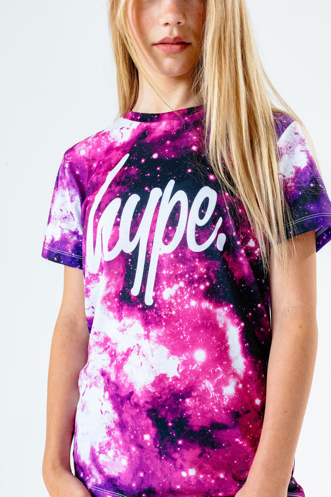 Hype Purple Galaxy Kids T-Shirt