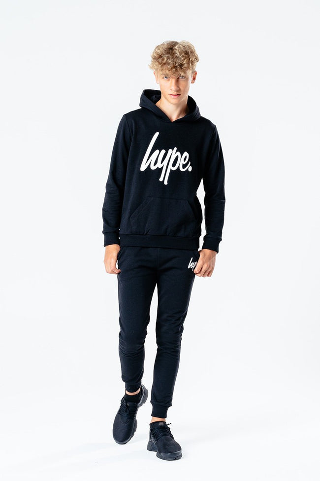 Hype Black Script Kids Hoodie & Jogger Set