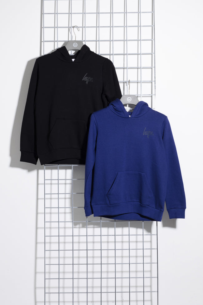 Hype Two Pack Black & Navy Kids Pullover Hoodies