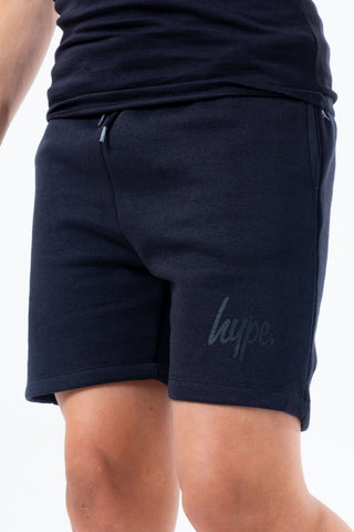 Hype Two Pack Black & Grey Kids Shorts