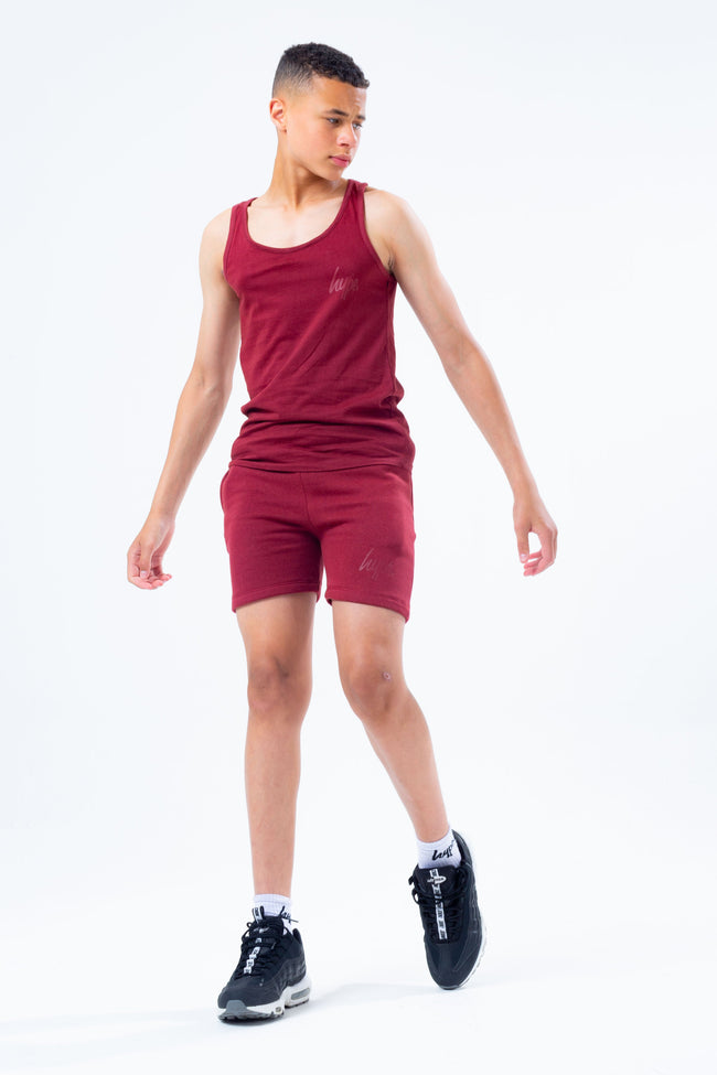 HYPE TWO PACK NAVY & BURGUNDY BOYS SHORTS