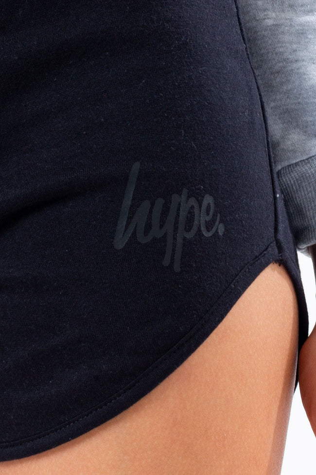 HYPE TWO PACK BLACK & GREY GIRLS RUNNER SHORTS