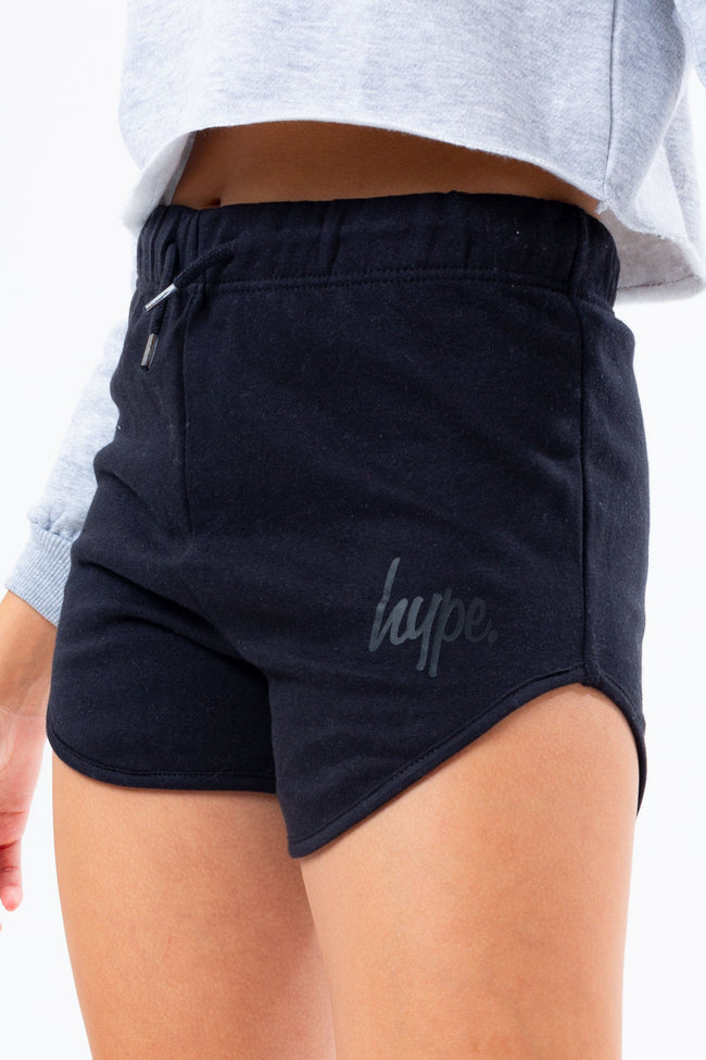 HYPE TWO PACK BLACK & GREY GIRLS RUNNER SHORTS