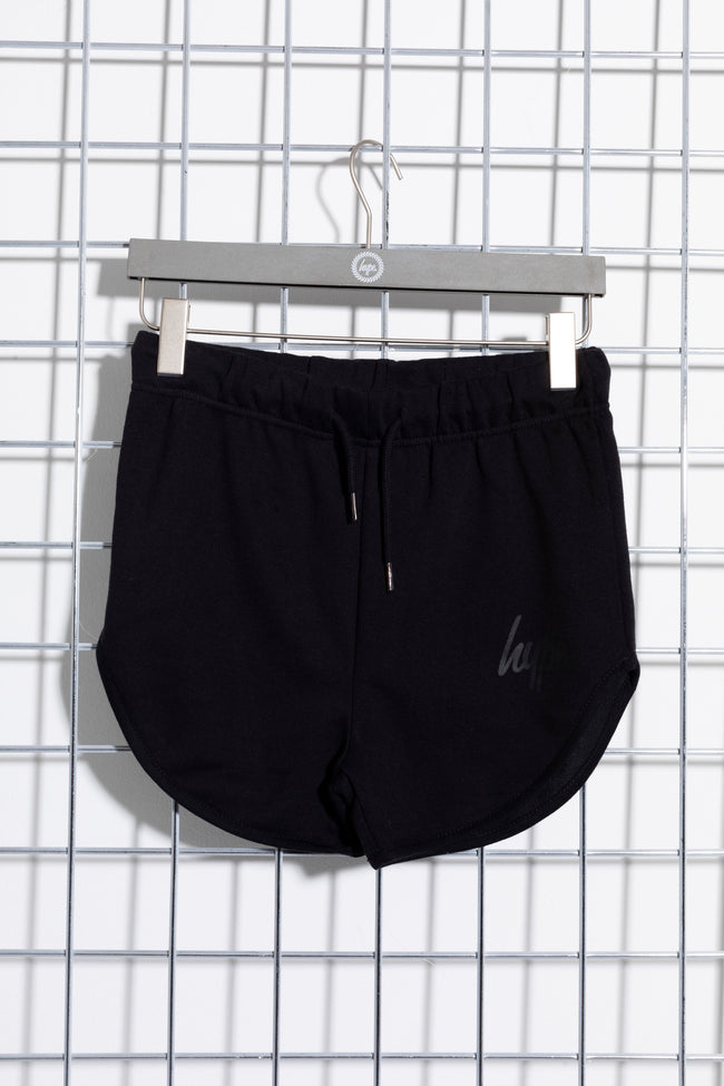 Hype Two Pack Black & Grey Kids Runner Shorts