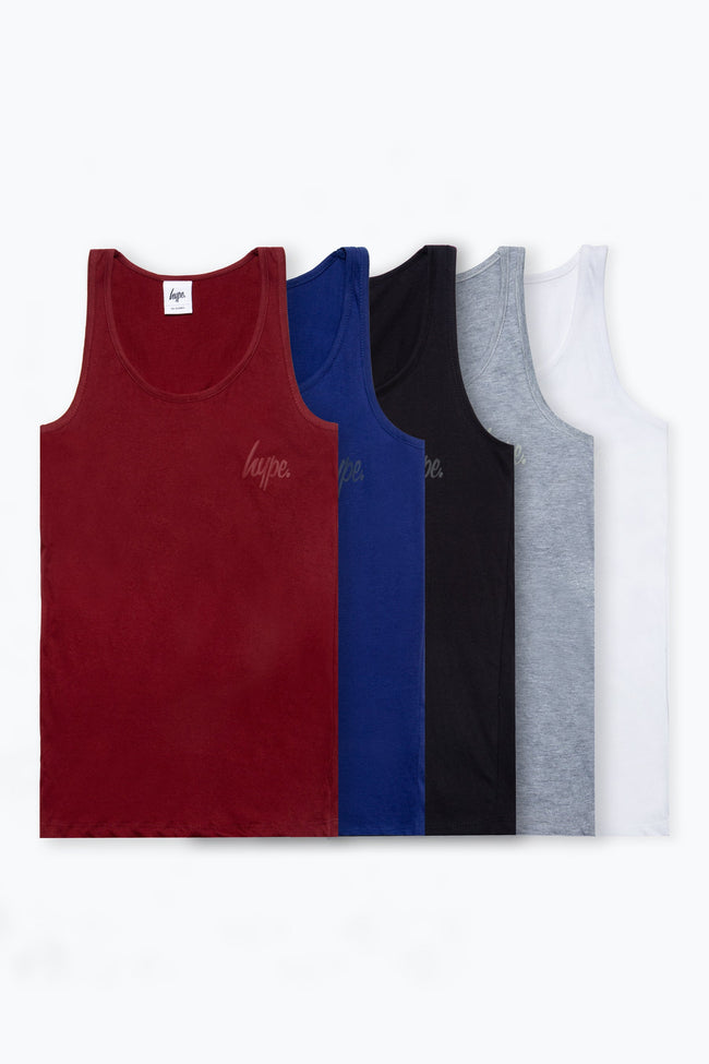 HYPE FIVE PACK MULTI COLOUR KIDS VESTS