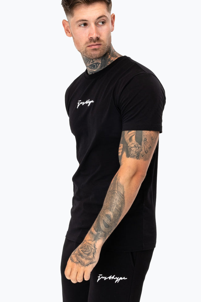 HYPE BLACK SCRIBBLE LOGO MEN'S T-SHIRT