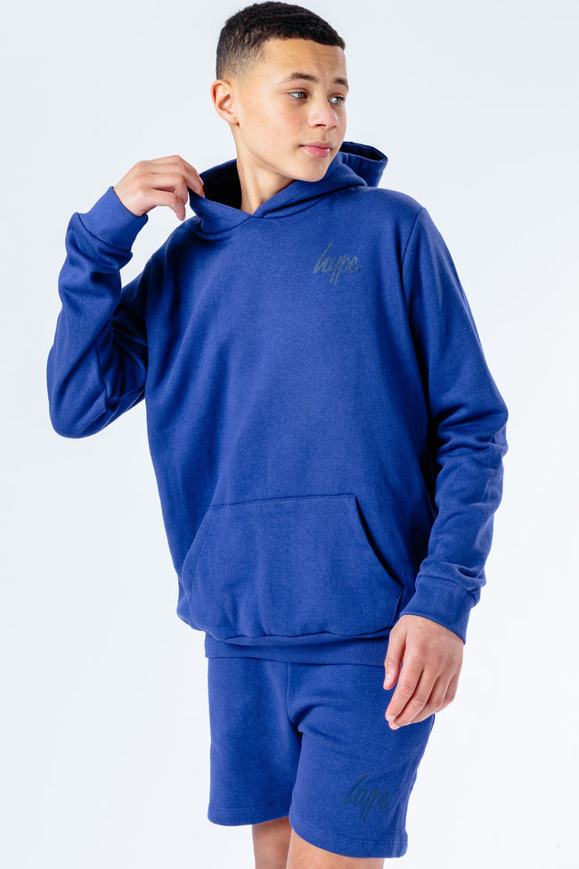 Hype Navy Kids Pullover Hoodie & Shorts Set