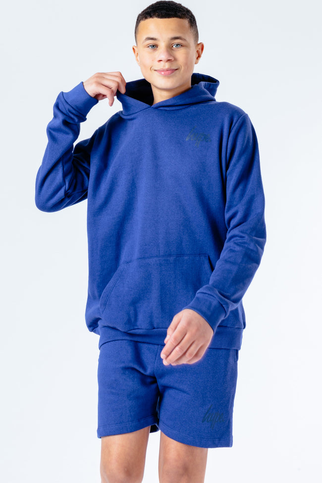 Hype Navy Kids Pullover Hoodie & Shorts Set