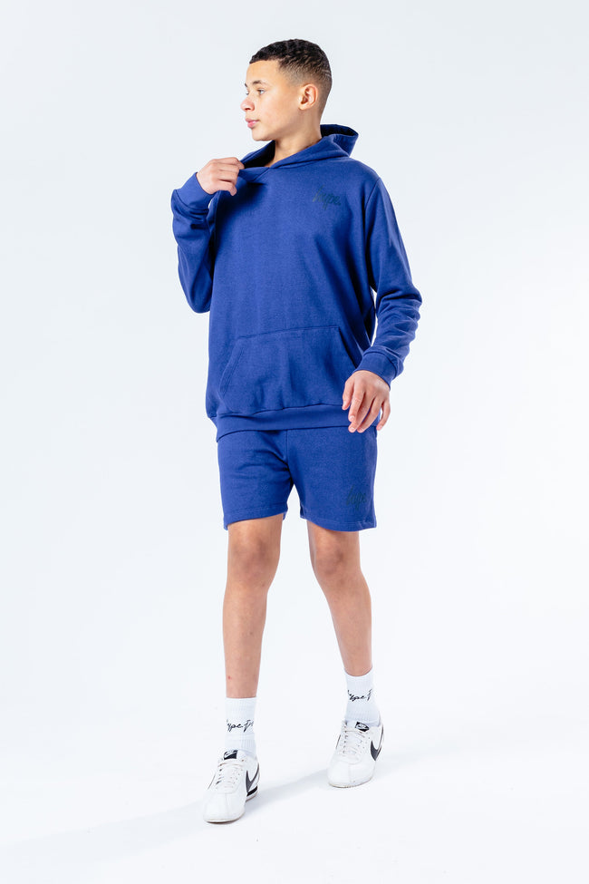 Hype Navy Kids Pullover Hoodie & Shorts Set