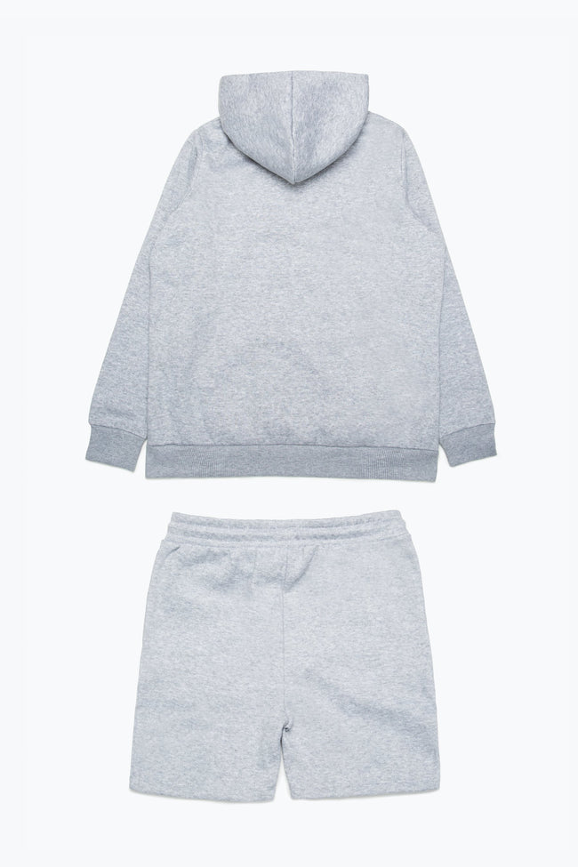 Hype Grey Kids Pullover Hoodie & Shorts Set