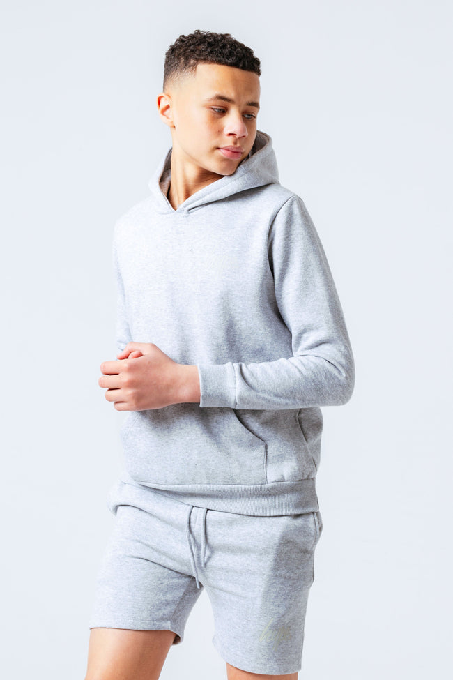 HYPE GREY BOYS PULLOVER HOODIE & SHORTS SET