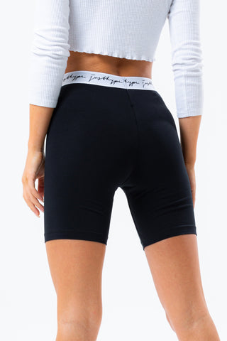 HYPE BLACK SCRIBBLE LOGO WOMEN'S CYCLE SHORTS