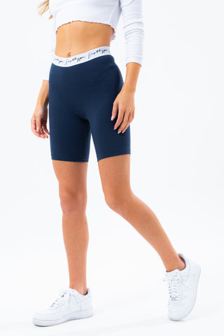 HYPE NAVY SCRIBBLE LOGO WOMEN'S CYCLE SHORTS