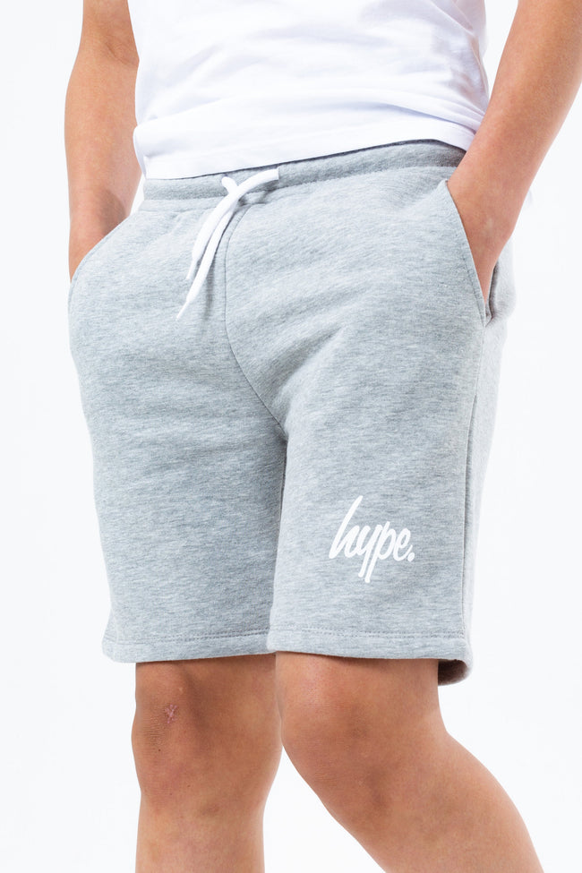 HYPE GREY SCRIPT BOYS JERSEY SHORTS