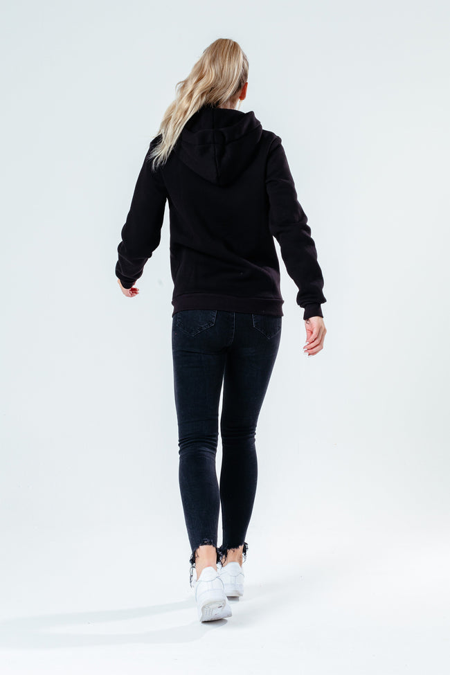 Hype Black Drawstring Women'S Zip Hoodie