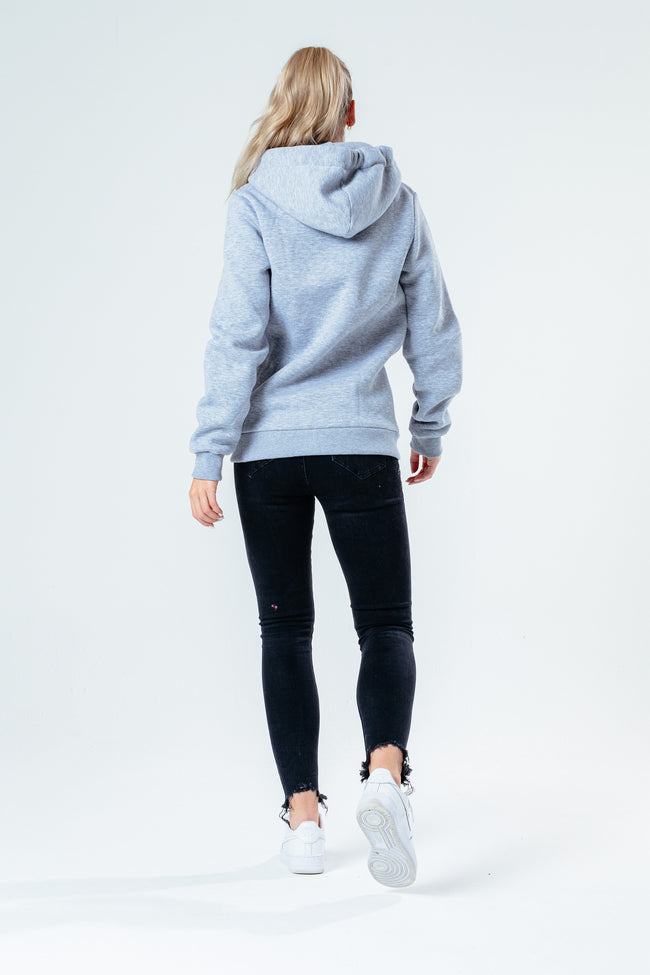 Hype Grey Drawstring Women'S Zip Hoodie