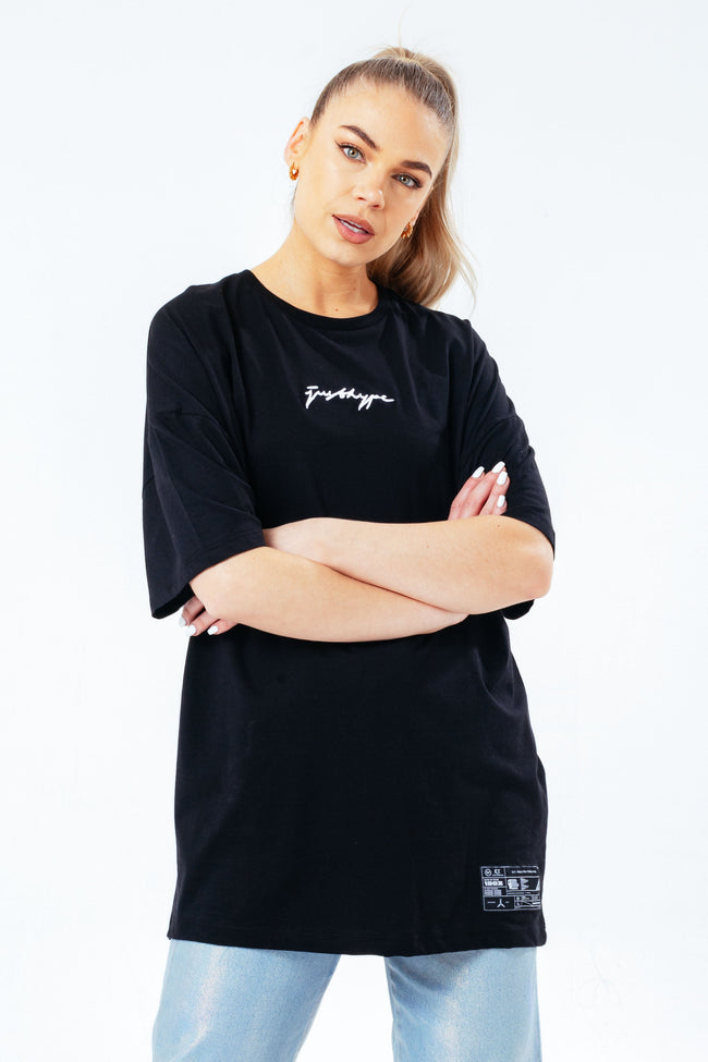 HYPE X E.T BLACK OVERSIZED BACK PRINT ADULT T-SHIRT