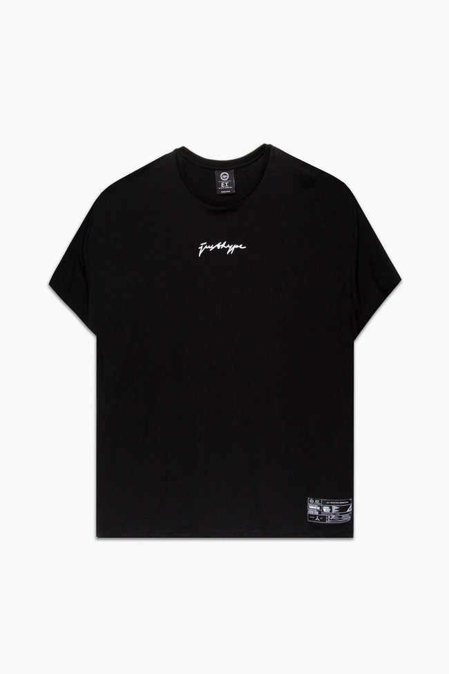 HYPE X E.T BLACK OVERSIZED BACK PRINT ADULT T-SHIRT