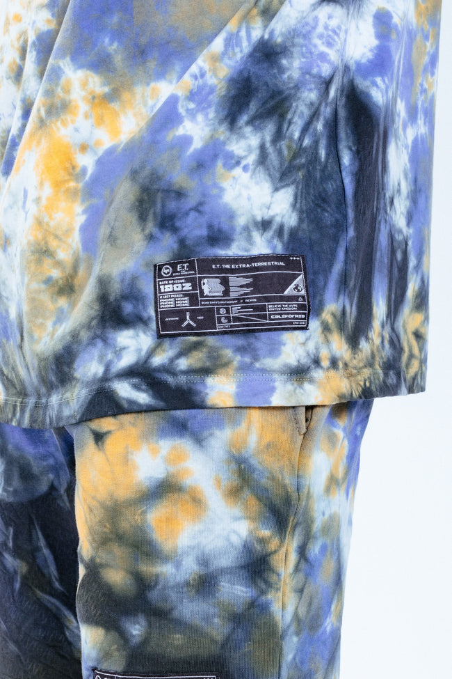 HYPE X E.T ORANGE AND BLACK TIE DYE BACK PRINT ADULT T-SHIRT