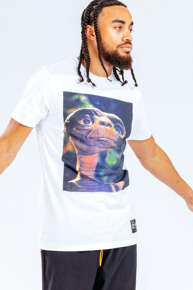 HYPE X E.T WHITE GRAPHIC PRINT ADULT T-SHIRT