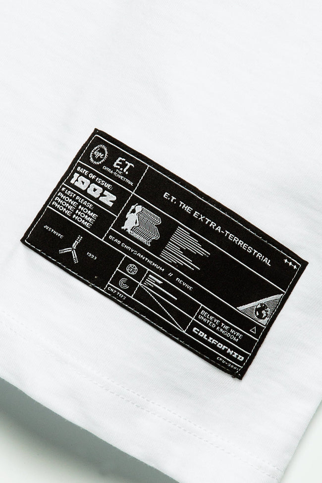 HYPE X E.T WHITE GRAPHIC PRINT ADULT T-SHIRT