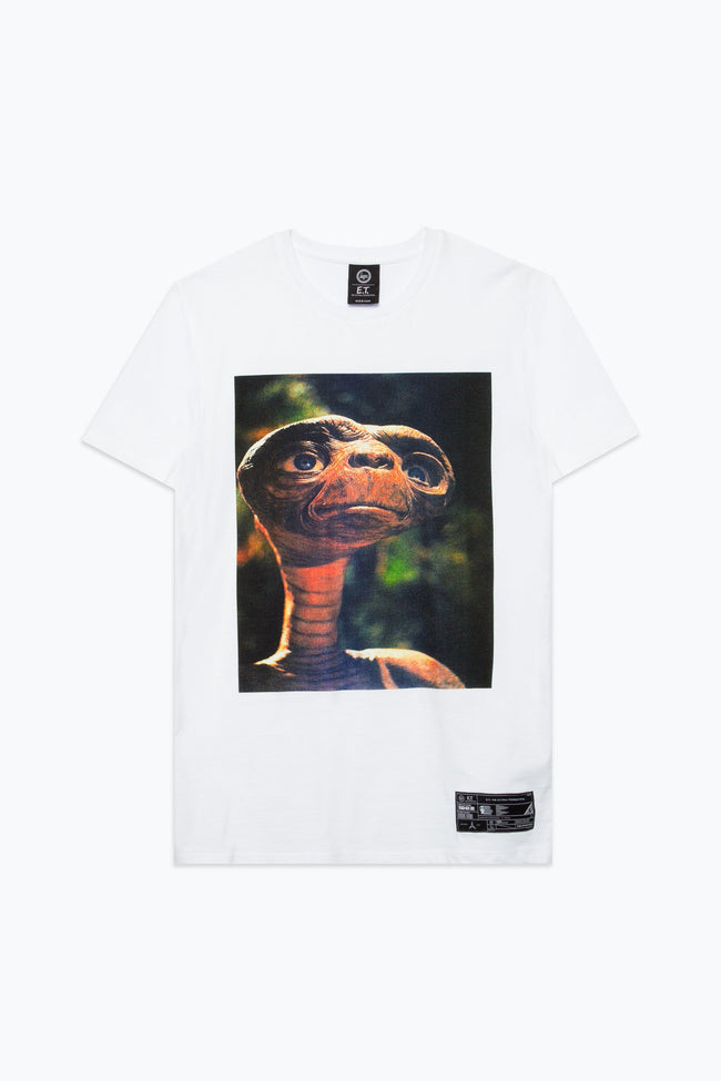 HYPE X E.T WHITE GRAPHIC PRINT ADULT T-SHIRT