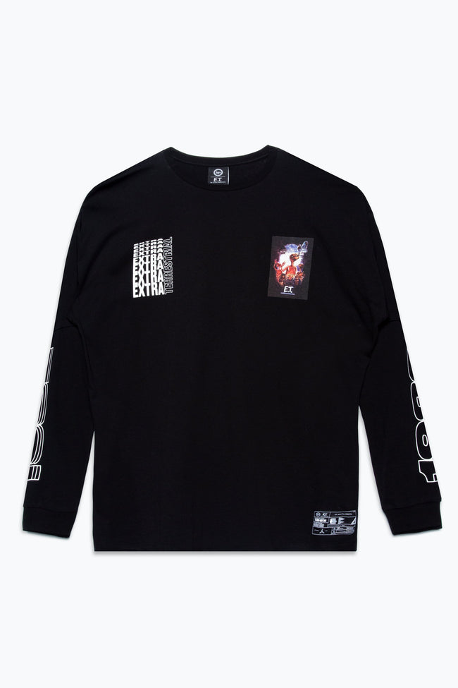 HYPE X E.T BLACK SLEEVE LOGO GRAPHIC ADULT L/S T-SHIRT