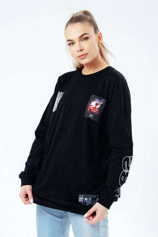 HYPE X E.T BLACK SLEEVE LOGO GRAPHIC ADULT L/S T-SHIRT