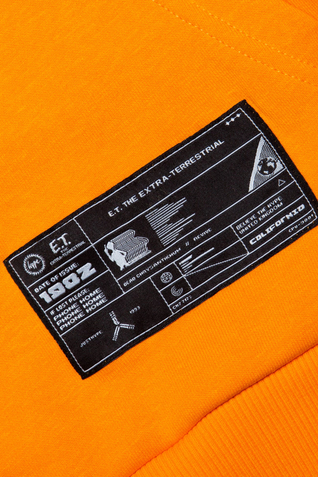 HYPE X E.T ORANGE SLOGAN ADULT PULLOVER HOODIE