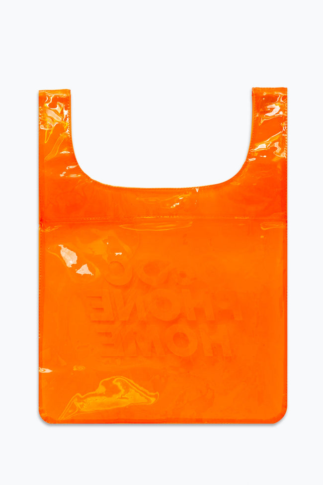 HYPE X E.T ORANGE SLOGAN LOGO SHOPPER BAG