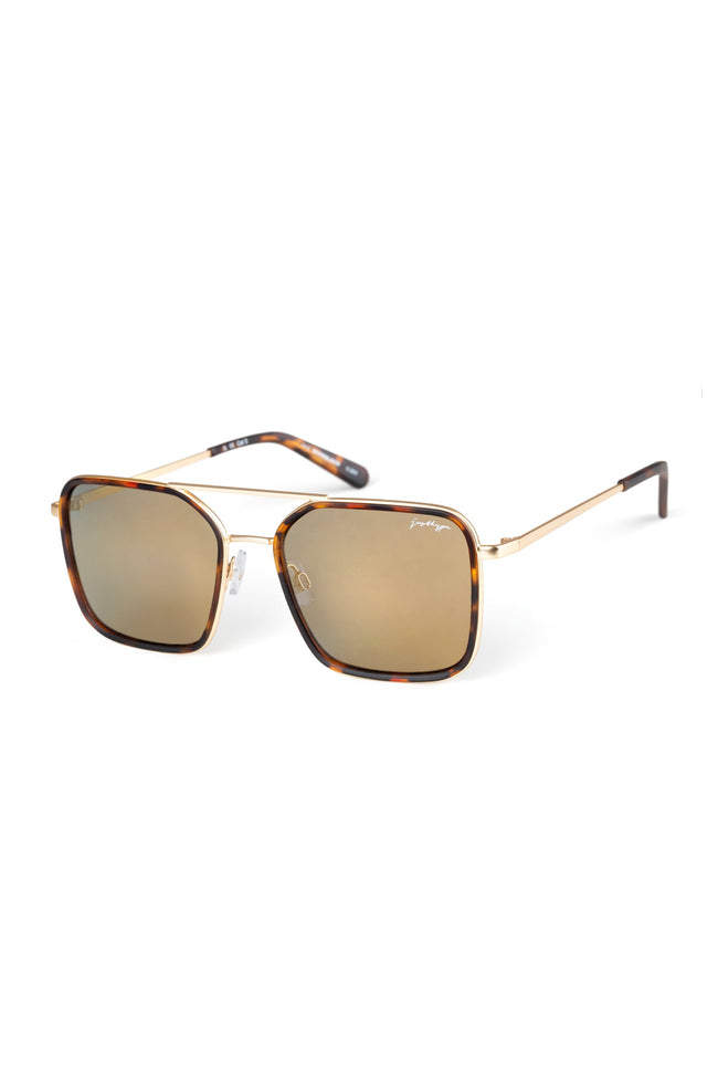 HYPE BLOCK GOLD TORTOISE SHELL SUNGLASSES