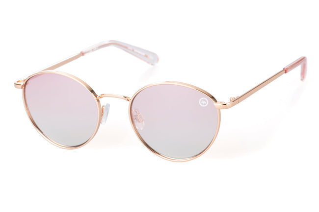 HYPE GOLD ROUND SUNGLASSES