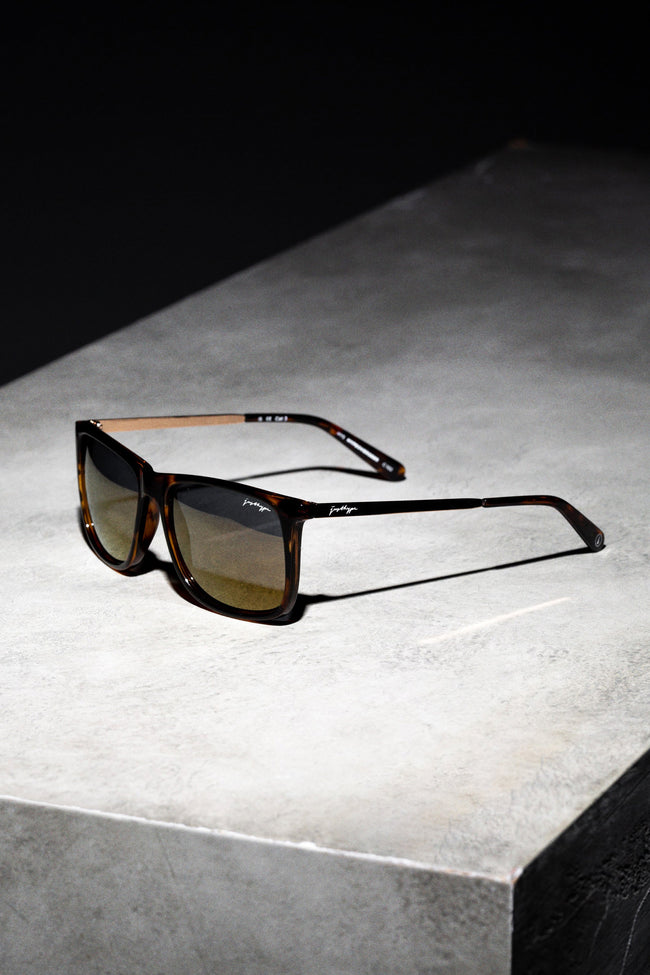 HYPE OVERSEER GOLD TORTOISE SHELL SUNGLASSES