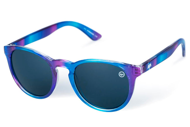 HYPE PINK BLUE ROUND SUNGLASSES