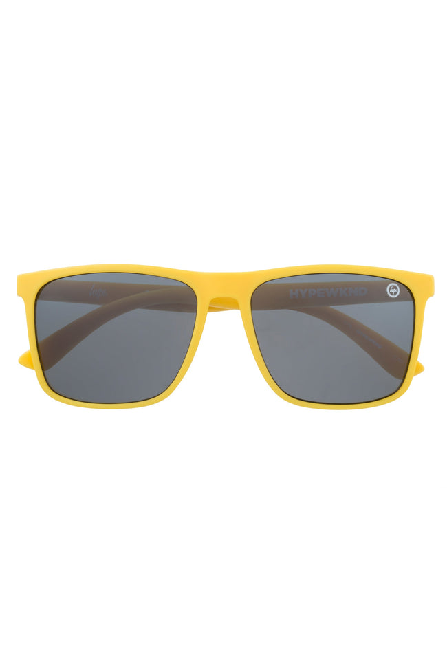 HYPE YELLOW BLACK STRIPE SUNGLASSES