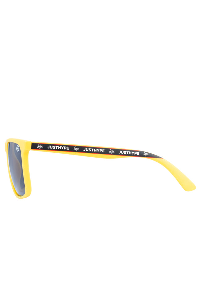 HYPE YELLOW BLACK STRIPE SUNGLASSES