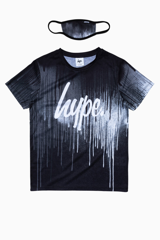 HYPE MONO DRIP KIDS T-SHIRT & FACE MASK SET