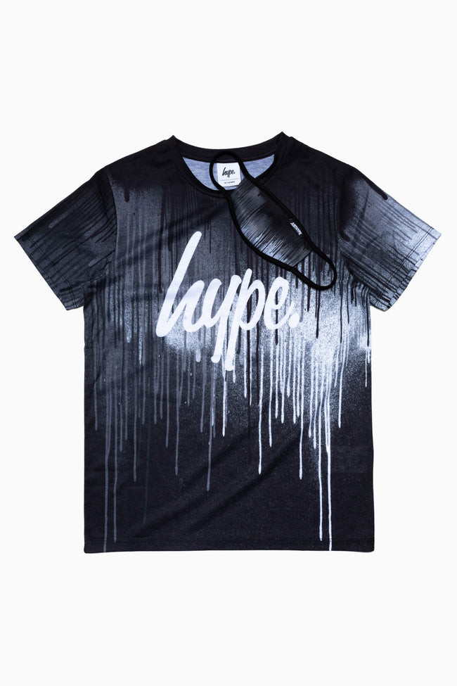 HYPE MONO DRIP KIDS T-SHIRT & FACE MASK SET