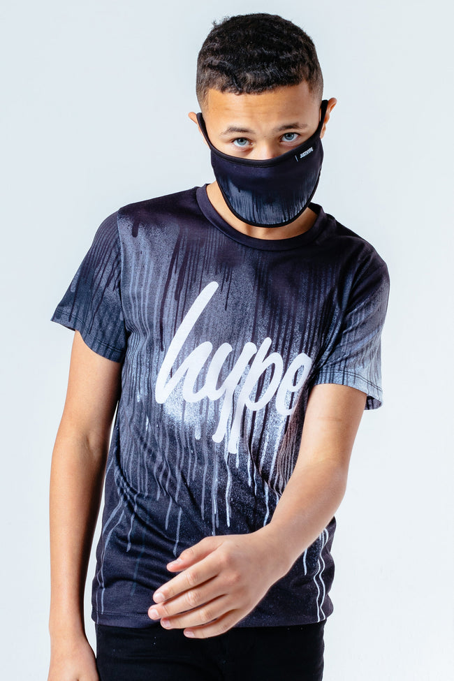 HYPE MONO DRIP KIDS T-SHIRT & FACE MASK SET