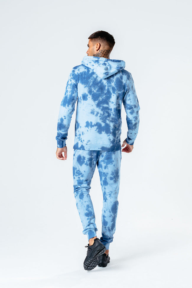 Hype Tonal Blue Tie Dye Men'S Pullover Hoodie